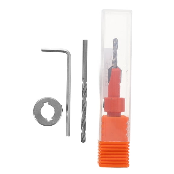 Masteelf Adjustable Countersink Drill Bit Set for Woodworking with Depth Control and Versatile Step Design Steel Assorted Color