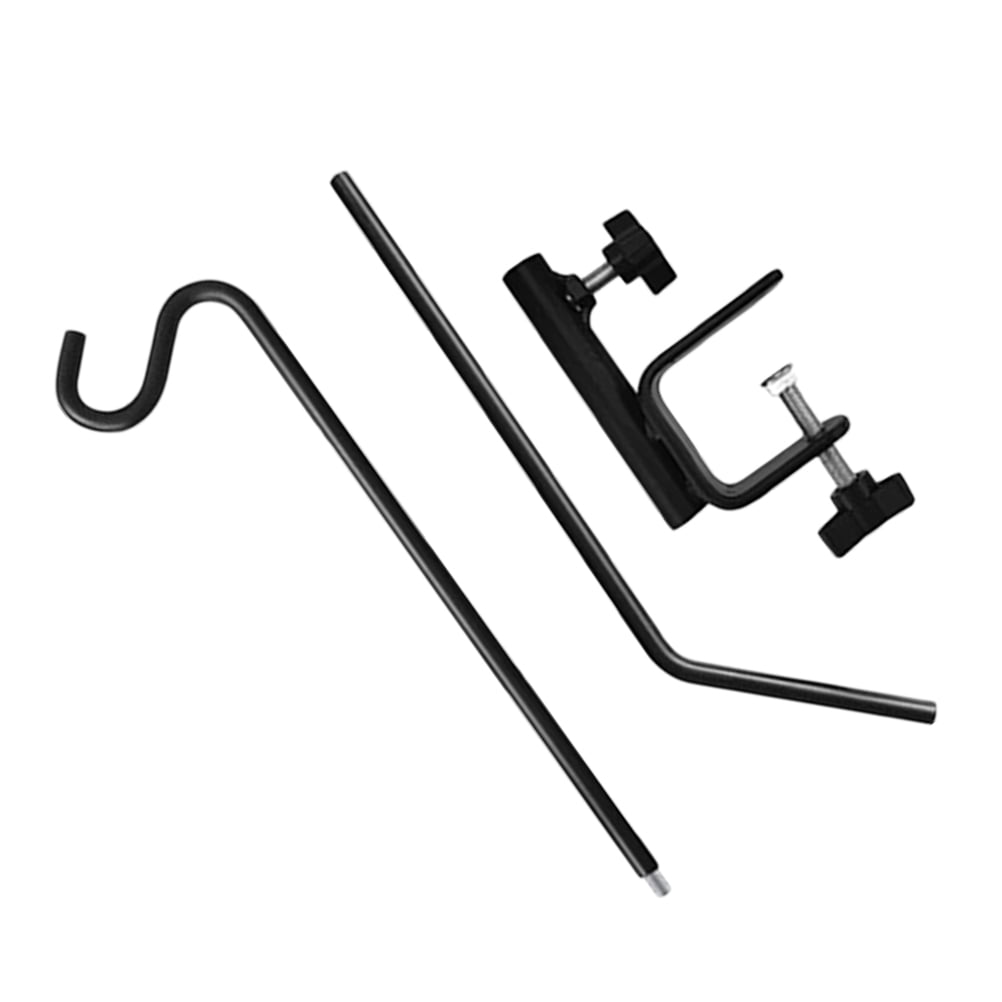 OFFIGAM Black Shepherd Hooks for Deck Railing, All-Weather Metal Outdoor Hanging Hooks, 1 Pack for Plants and Lanterns