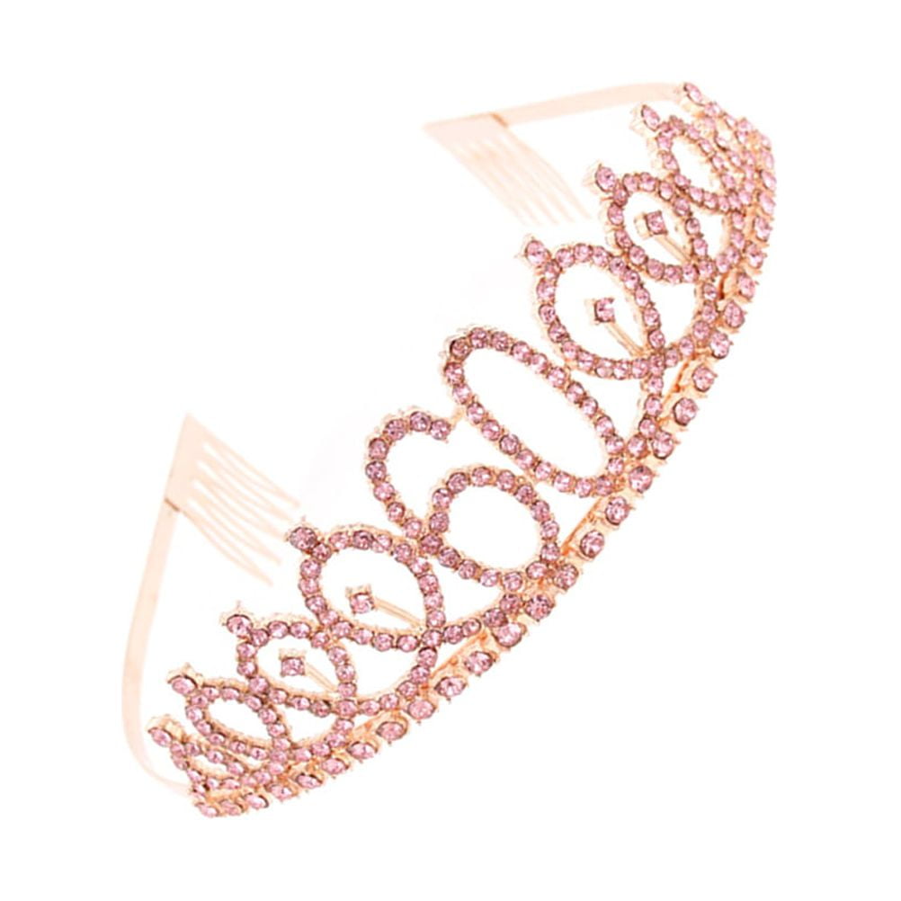 Masteelf Alloy Crown 60th Birthday for Women Bridal Headpiece Miss Bride