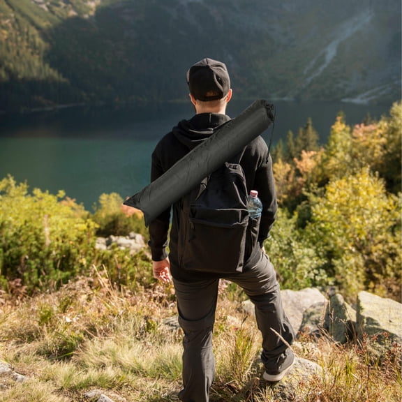 Toddmomy Hiking Poles Bag Nylon Black For Folding Walking Sticks 1Pcs 29.1X5.1X0.08In