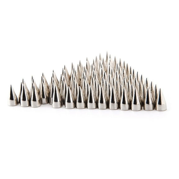 Masteelf Aluminum Alloy Cone Spikes Screwback Studs for DIY Punk Style Jewelry and Leather Craft Decoration 7mm 9mm