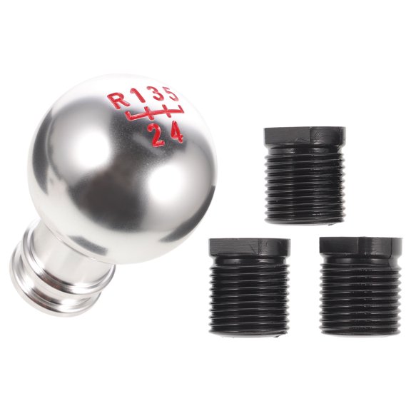 Masteelf  Aluminum Alloy Gear Head Stick Keys Truck Accessories Silver