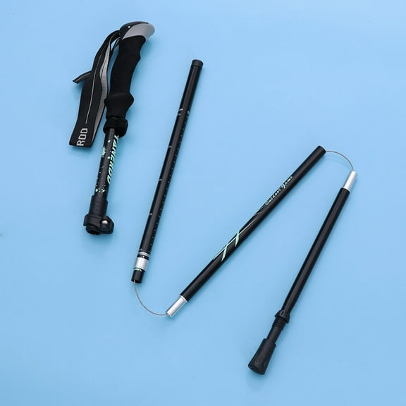 Masteelf Aluminum Alloy Trekking Pole UltraLight Retractable for Mountaineering Black EcoFriendly Durable WearResistant