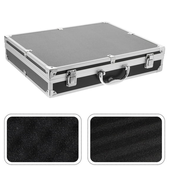 Masteelf Aluminum Hard Case with Lock Tool Boxs Flight Official Documents Man Black