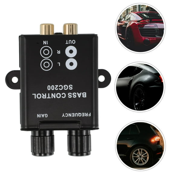 Masteelf Amplifier Gain Control Knob Universal Bass Knob For Car Audio With Rca Audio Adapter And Inline Volume Control For Subwoofer Amplifiers