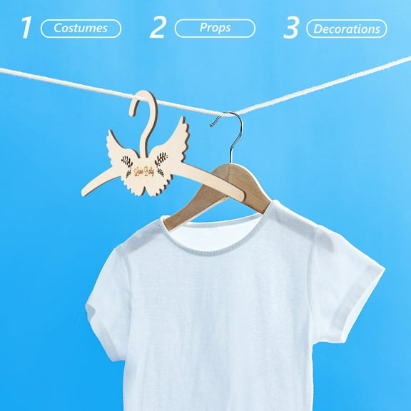 Masteelf Baby Wood Hangers for Home Decor, Room Decoration, Photo Props and Nursery Display Accessories