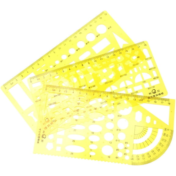 Masteelf Architectural Scale Ruler Template Measuring Drawing Stencil Student