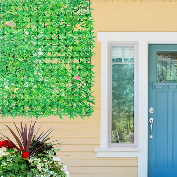 Masteelf Artificial Leaf Panel for Decor Lifelike Green Plastic Background Wall 2 Pcs 47.2x23.6 Inches