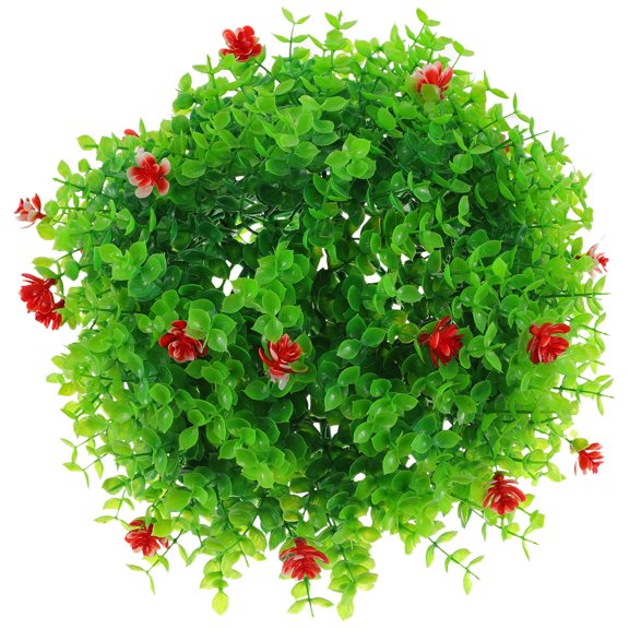 Masteelf Artificial Eucalyptus Topiary Hanging Decorative Plastic Plant for Indoor Outdoor Decor