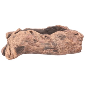 SWETRACE Stump Log Planter Brown Cement 1Pcs 6.9x4.3in