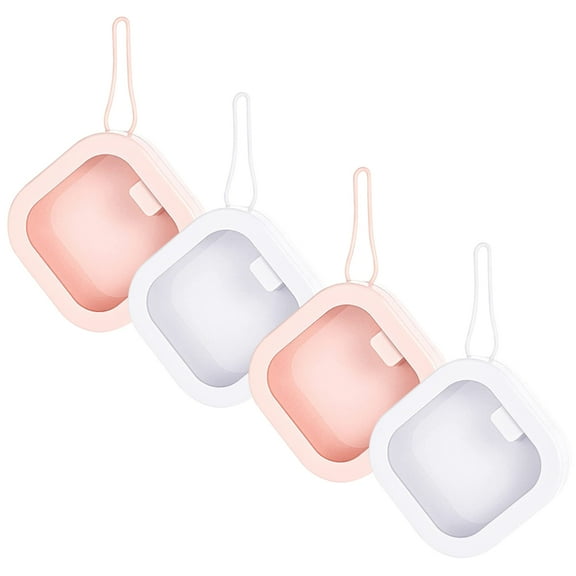 IDEANATEGRATE Accessory Organizer Plastic White Women 4Pcs 3.7x3.7x1.2in