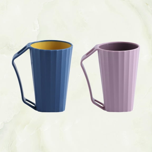 Masteelf Assorted Color Plastic ToothBrushing Cup Portable Travel Tooth Mug High Quality for Storage 2 Pcs