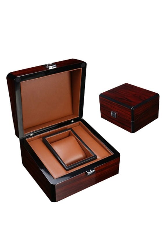 Assorted Color Plastic Watch Box with Aluminum Alloy Latch Lock for Storage and Display 11.8 x 7.5 x 3.1 inches