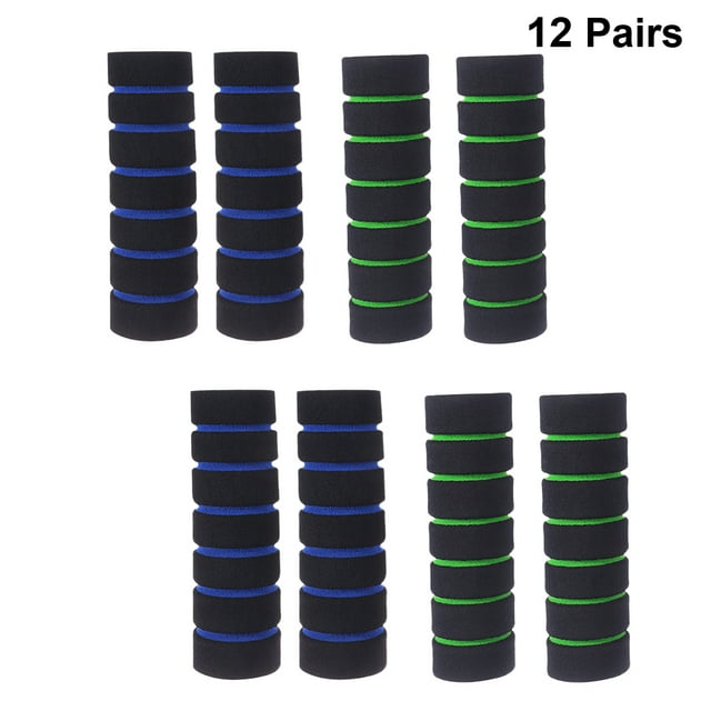 Masteelf Assorted Color Sponge Bike Handlebar Cover Grips for Cycling Accessories 12 Pairs Antislip Ergonomic
