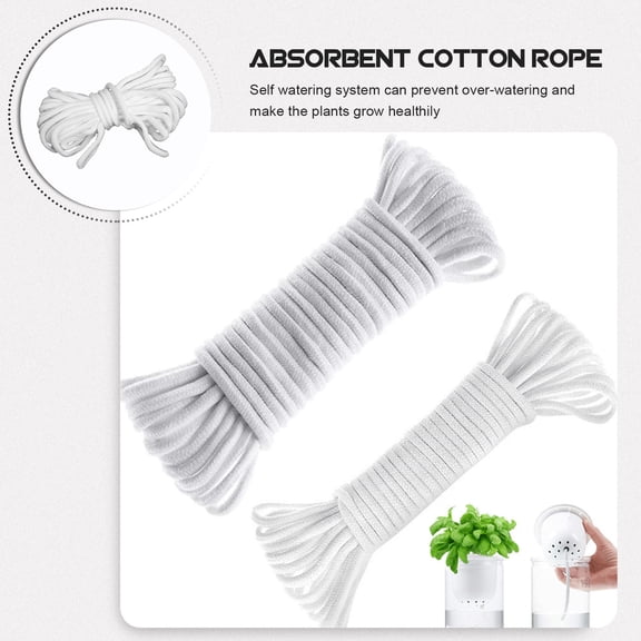 SWETRACE White Cotton Automatic Watering Rope for DIY Plant Systems