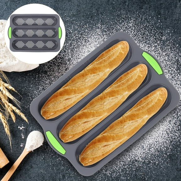 Masteelf Baking Tray with Dividers Bread Mold Non-Stick Crispy Pan for Baking and Cooking