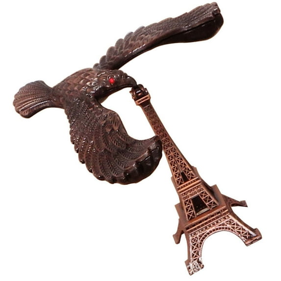 OFFIGAM Dark Red Eelf Alloy Balance Ornament, Eiffel Tower Style Decorative Sculpture for Home, Office, Tabletop, Bookshelf 4.9×4.1×1.6in