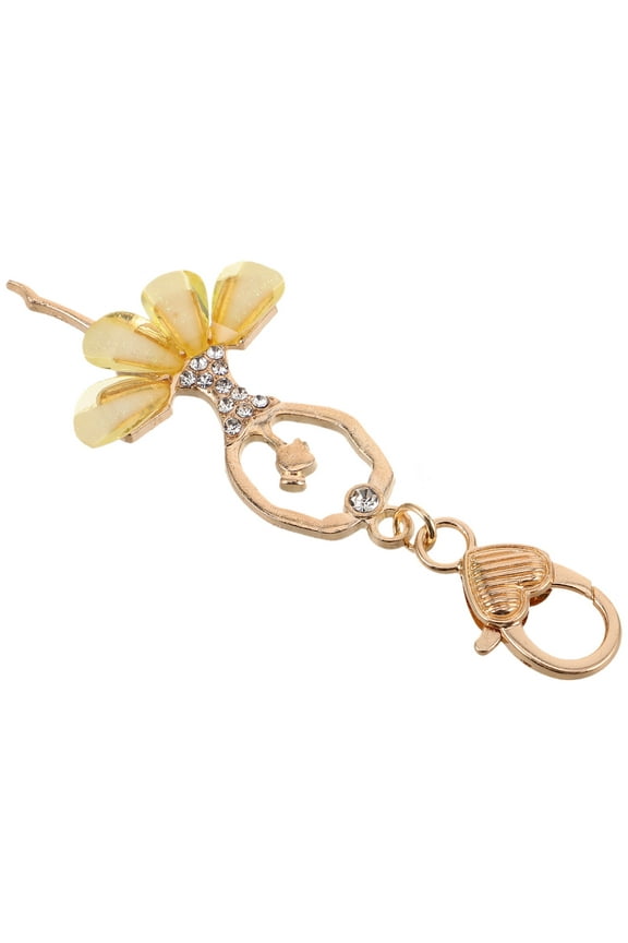 Ballet Dancer Keyring Creative Metal Dancing Girls Keychain Rhinestone Ballet Girl Charm for Car Bag Purse Decoration Parties Favor