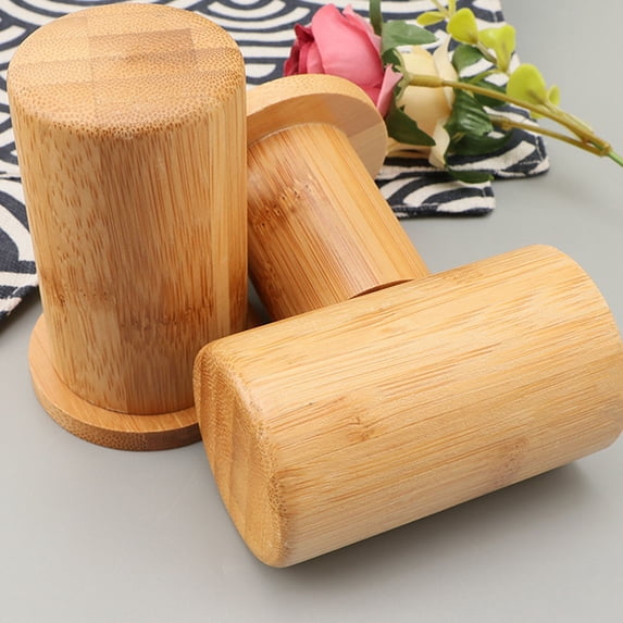 Masteelf Bamboo Toothpick Box for Storage Use Khaki Color Safe and with Elegant Structure 4.5 inch .3 inch