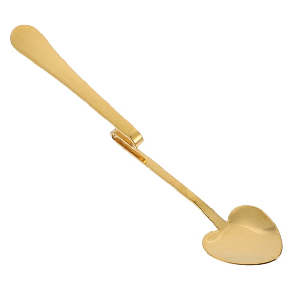LOLIPPYY Golden Stainless Steel Hanging Coffee Spoon for Kitchen Use Unique Bend Design Size 1Pc