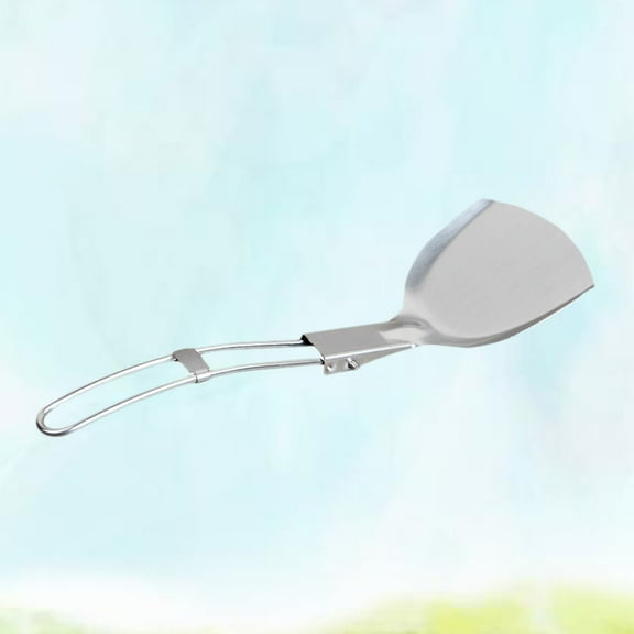 Masteelf  Barbecue Spatula Camping Spoon Grill Scraper Outdoor Kitchen Tools Silver