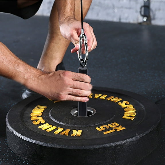 Masteelf  Barbell Weight Stand Fitness Equipment Accessories Plate Load Pin Black