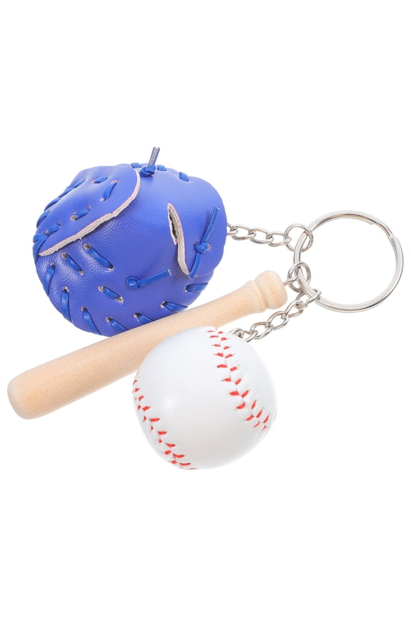 Baseball Keychain Softball Glove And Bat Design Sports Keychain For Kids Baseball Jewelry Unique Durable Keyring For Bags