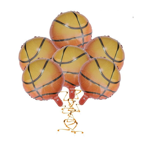 Masteelf Basketball Shape Aluminium Foil Balloons for Party Decoration Assorted Color 18 Inch