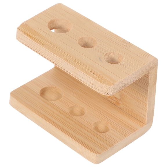 Masteelf Bathroom Toothbrush Holder Bamboo Round Edges Simple and Elegant 1Set