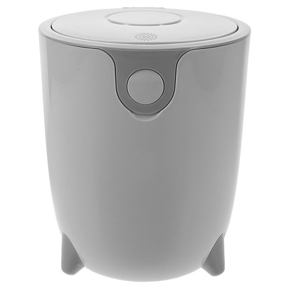 Masteelf Grey Bathroom Trash Can with Lid, Kitchen Waste Basket for Office and Home, and Compact