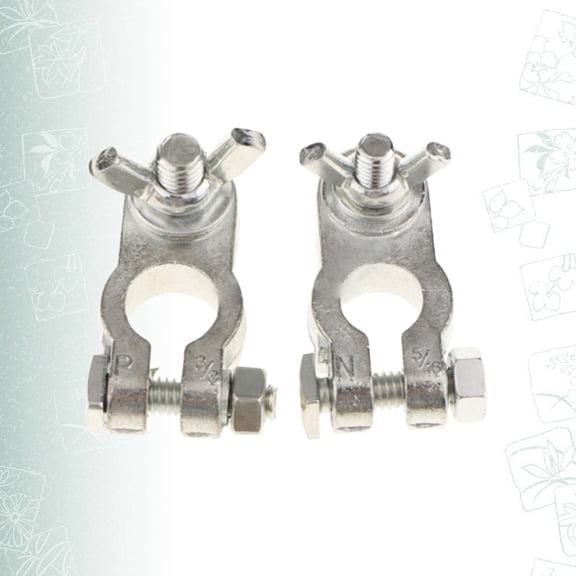 Masteelf Battery Connector Auto Battery Clamp Battery Terminal Connector 6*3cm Silver