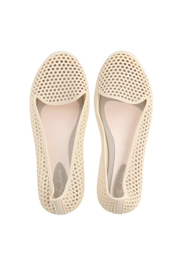 Hollow Beige Summer Beach Shoes Lightweight Soft for Outdoor Use