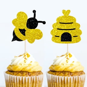 LOLIPPYY Beautiful Cake Decor Bee Design for Cakes Desserts Festivals 15Pcs