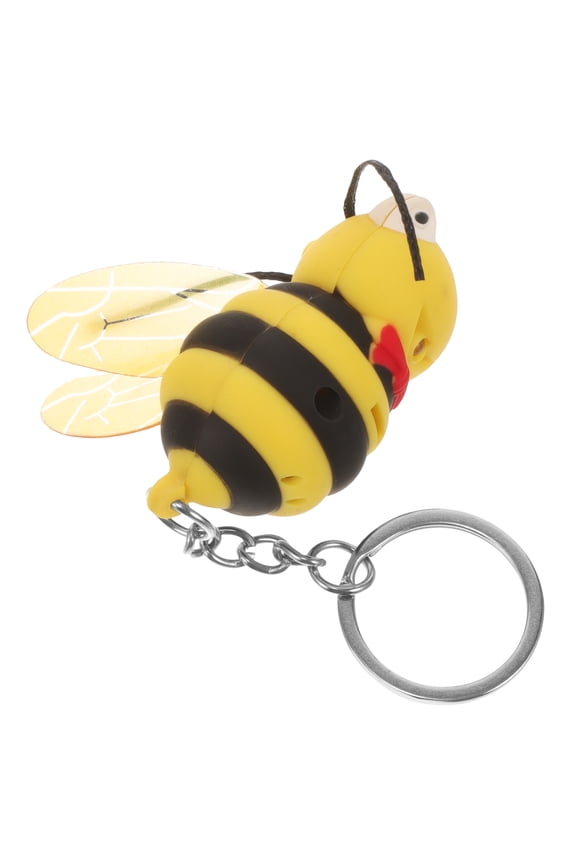 Bee Shaped Keychain Keychain. Yellow and Black Cartoon Cute