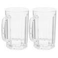 thumbnail image 1 of Masteelf Beer Mugs Beer Freezer Glasses Clear Drinking Cup with Handles Reusable for Water 2pcs 500ML, 1 of 10