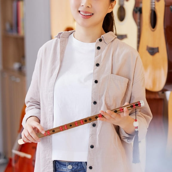 Masteelf Beginner Bamboo Flute Music Instrument for Playing MultiGenre Music Crafted from Sturdy Bamboo 8.0 Inch