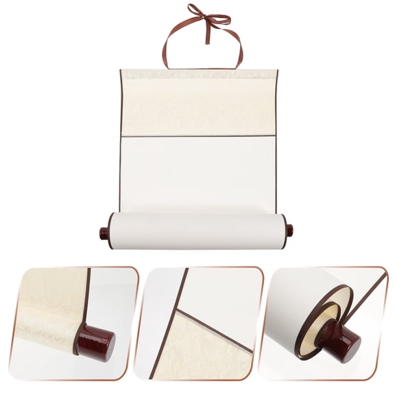 Masteelf Beige Blank Scroll for Calligraphy and Painting Made of Durable Paper Great for Home Decoration 12.5x60 Inches