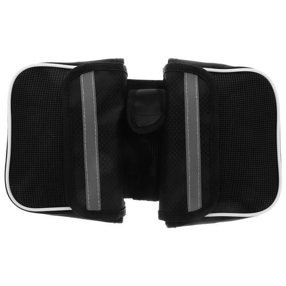 Masteelf Bike Handlebar Bags Mountain Bicycle Phone Holder Travel Black