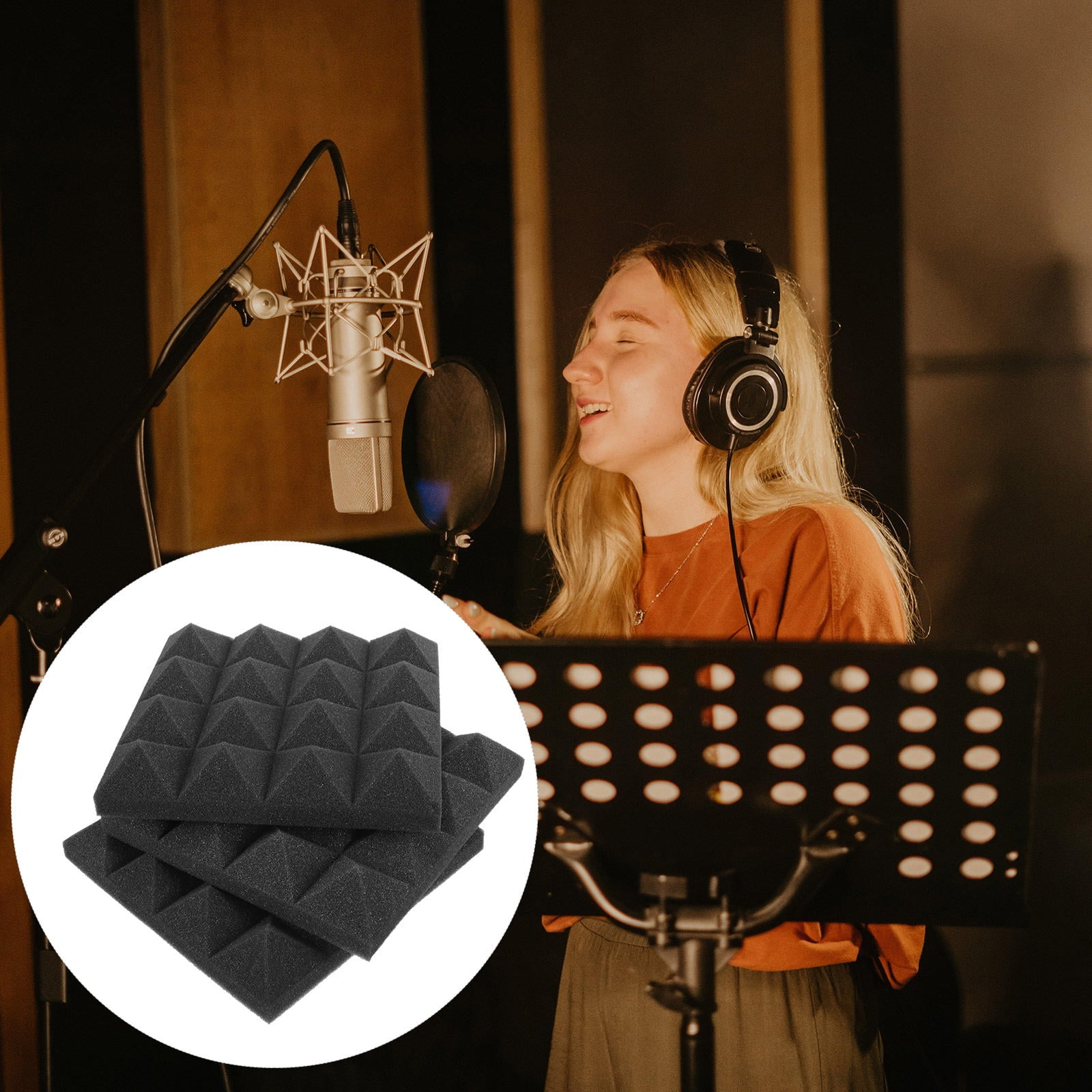 Masteelf HOMEMAXS 12pcs Indoor Soundproof Panels for Acoustic and Bedroom Soundproofing