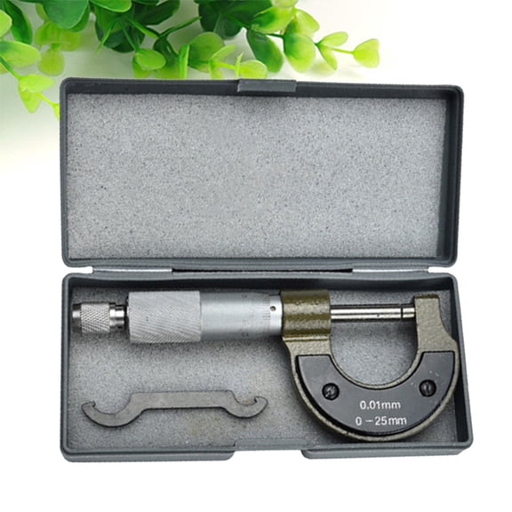 Masteelf Black Alloy Internal Diameter Micrometer Measuring Instrument with Locking Clamp and Wear Resistance 025MM