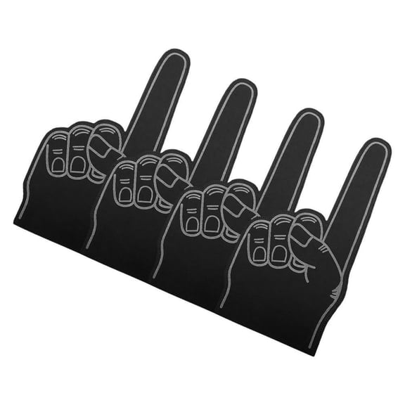 Masteelf Black EVA Foam Finger Clappers for Cheering Team Spirit Events Concerts and Birthday Parties 4pcs