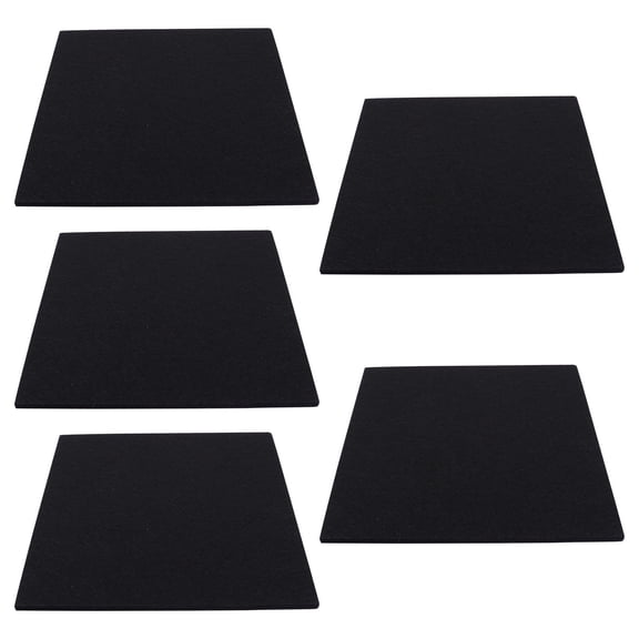 LOLIPPYY Sound Absorbing Panels Felt Panel Black 5pcs for Indoor Soundproofing