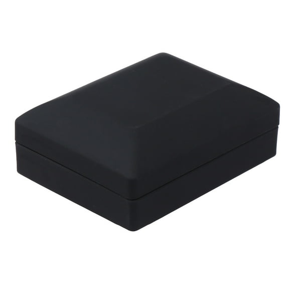 Masteelf Black LED Necklace Box with Light for Jewelry Storage Durable Rubber Material 7x9x3.2cm