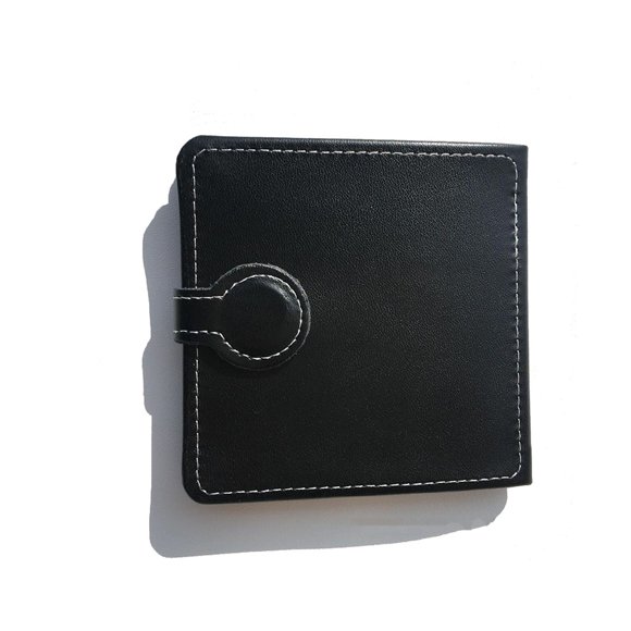 Masteelf Black Leather Guitar Pick Organizer Wallet for Storage Compact Size Keeps Picks Ordered and Portable