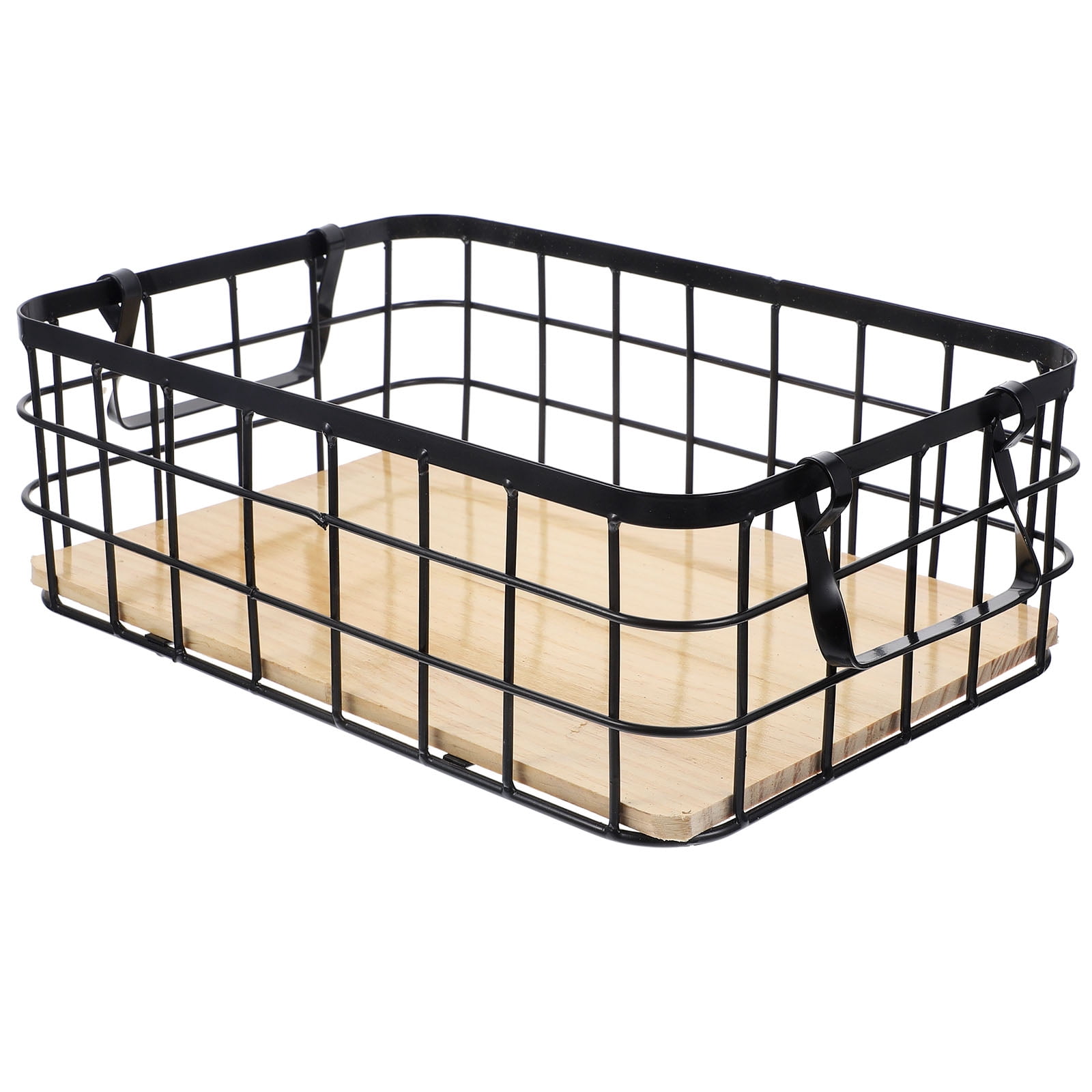 Masteelf Black Metal Wire Basket for Storage Use Multifunctional Organizer Ideal for Kitchen and Bathroom 11.5 x 8.5 x 5.5 Inches
