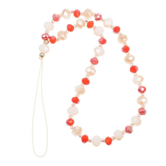 Masteelf Black Mobile Phone Chain Delicate Phone String Phone Strap 16X1X1CM Orange