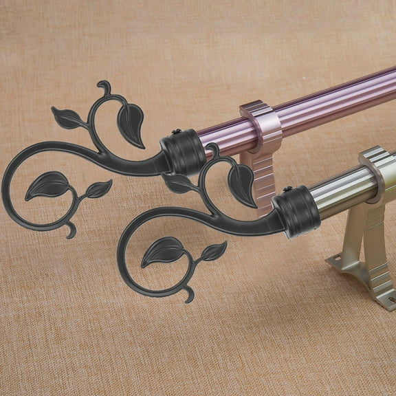 Masteelf Black Plastic Curtain Rod Finials End Caps for Window Treatment Compatible with Various Windows 4