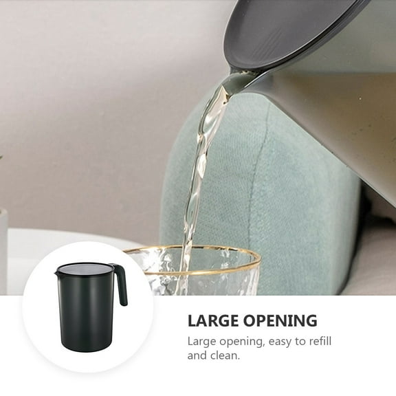 Masteelf Black Plastic Water Kettle Set with Cups Convenient for Drinking Easy to Clean Design 1 Set