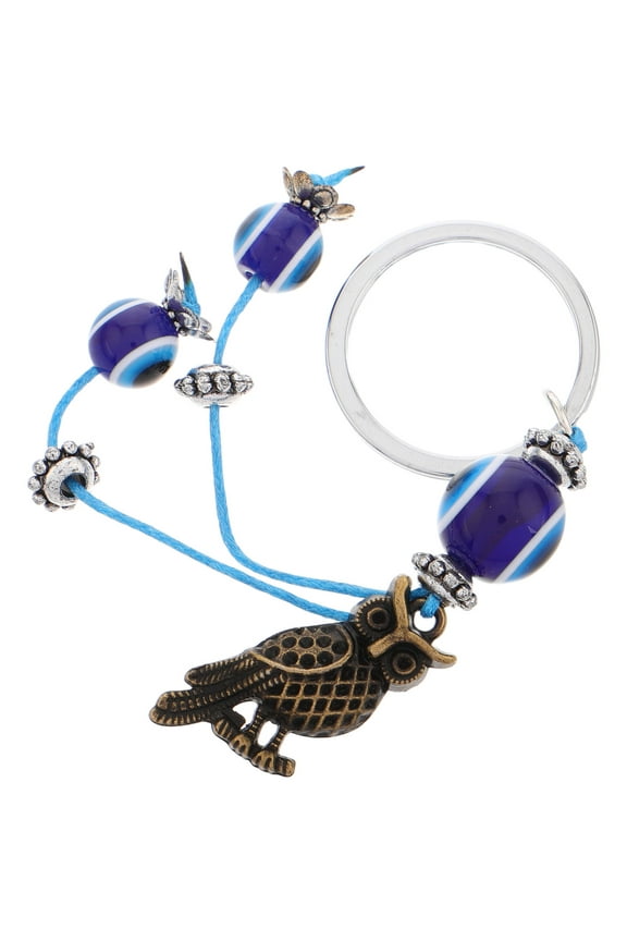 Blue Evil Eye Owl Keychain for Women with Sturdy Metal Material Unique Design and Versatile Use Cute Bag Charm for Handbags