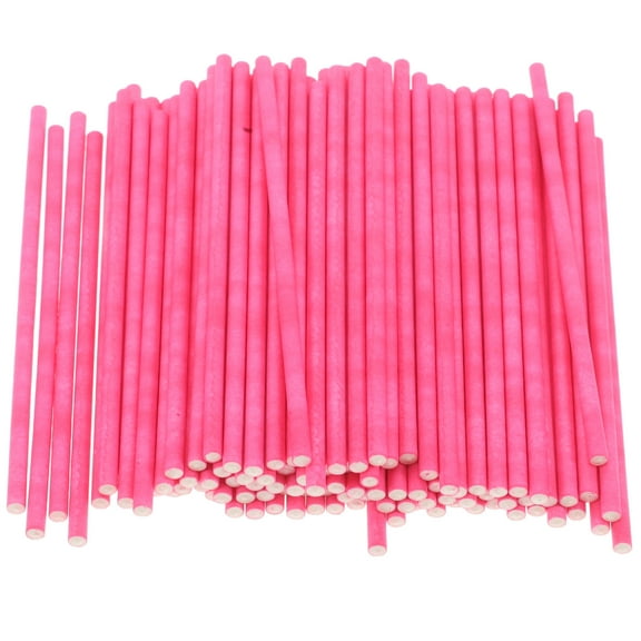 Masteelf Blue Paper Lollipop Sticks for DIY Craft Projects and Birthday Party Treats 100pcs